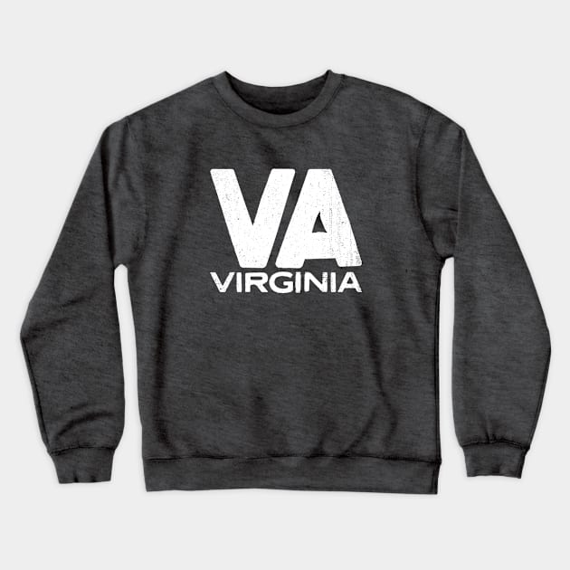 VA Virginia Vintage State Typography Crewneck Sweatshirt by Commykaze